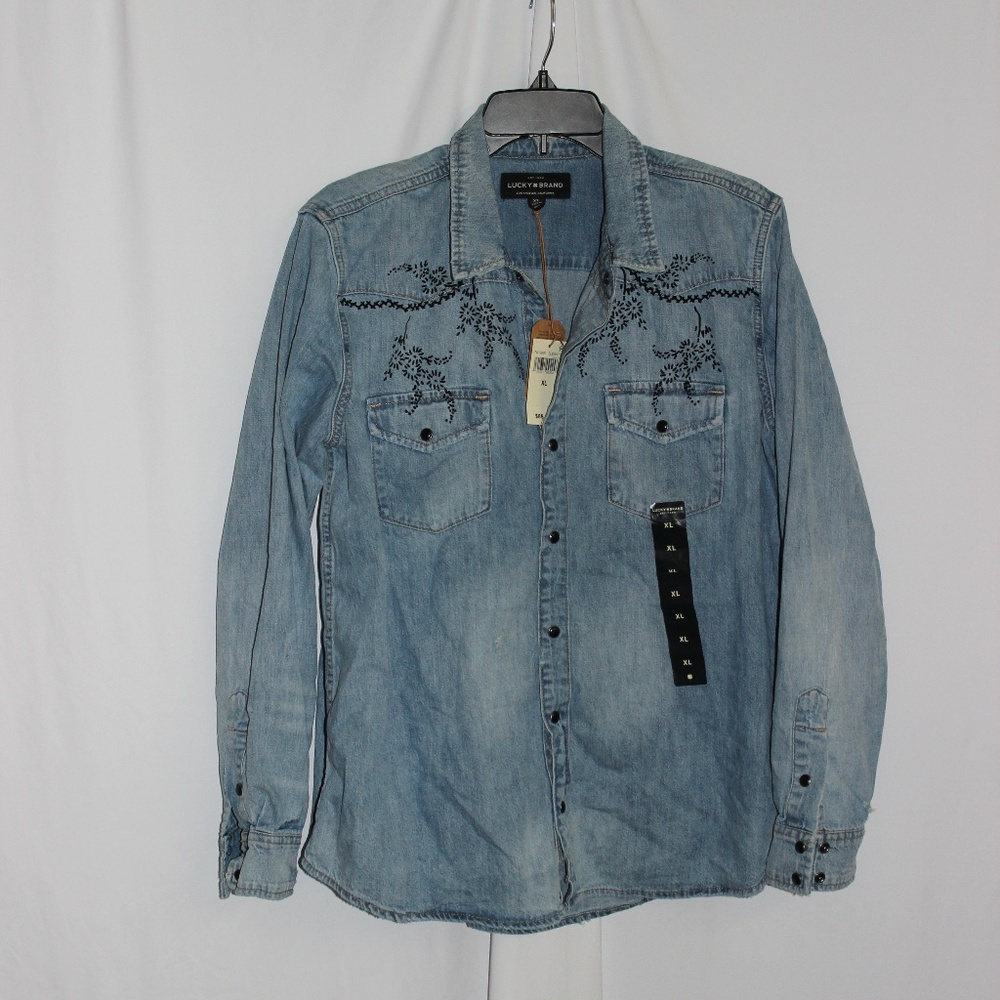 Lucky Brand Womens Western Button Up Shirt